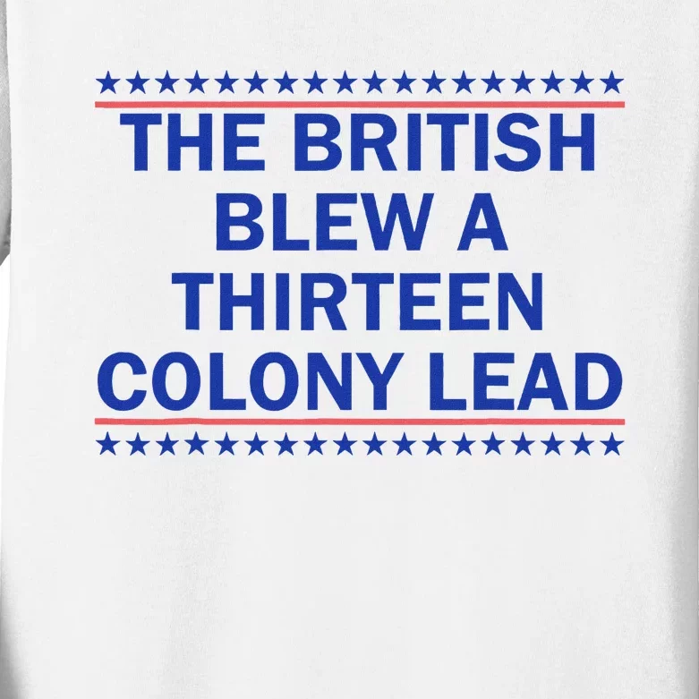 Thirteen Colony Lead Funny 4th Of July Design Kids Long Sleeve Shirt