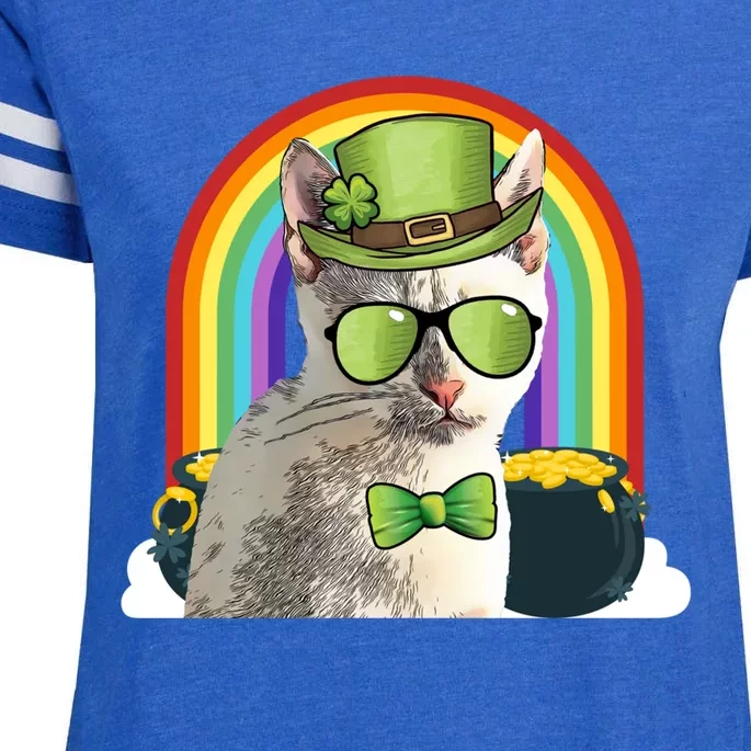 Tonkinese Cat Leprechaun Funny St Patricks Day Gift Enza Ladies Jersey Football T-Shirt