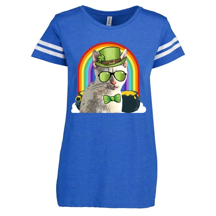 Tonkinese Cat Leprechaun Funny St Patricks Day Gift Enza Ladies Jersey Football T-Shirt