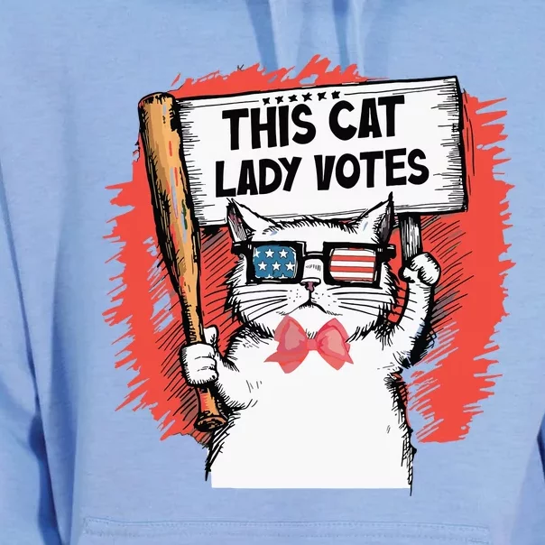 This Cat Lady Votes Cute Cat Unisex Surf Hoodie