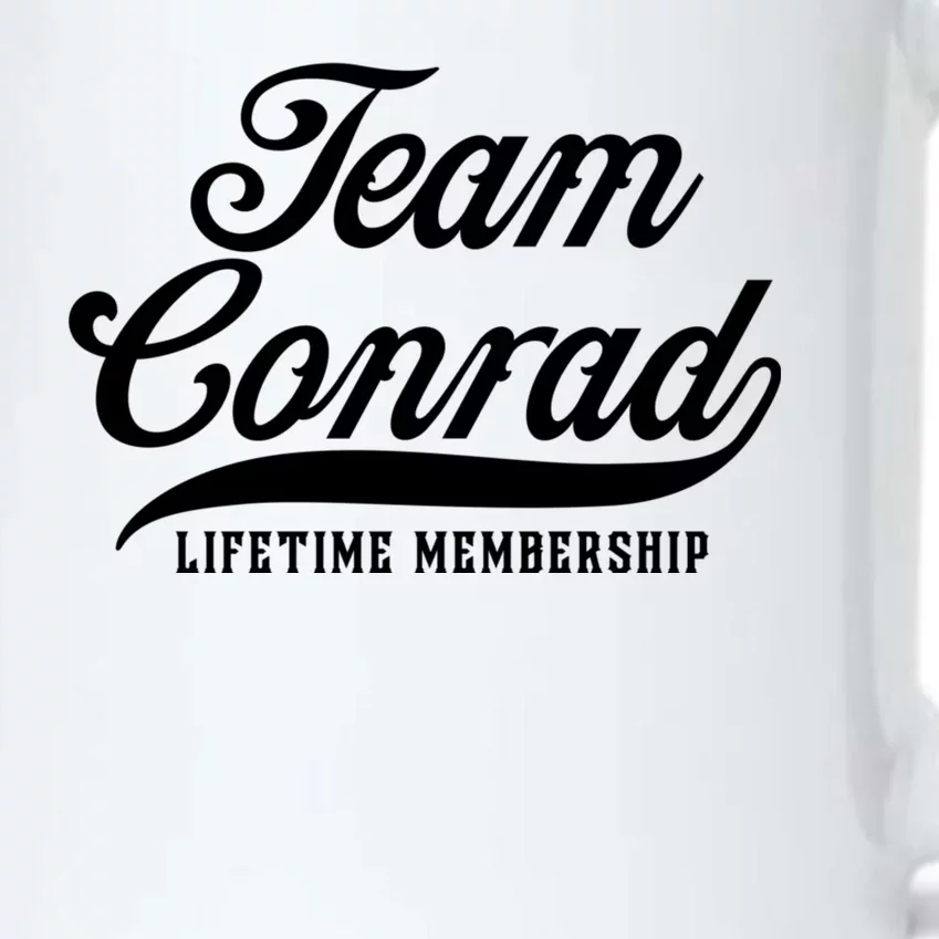 Team Conrad Lifetime Membership Family Surname Last Name Black Color Changing Mug