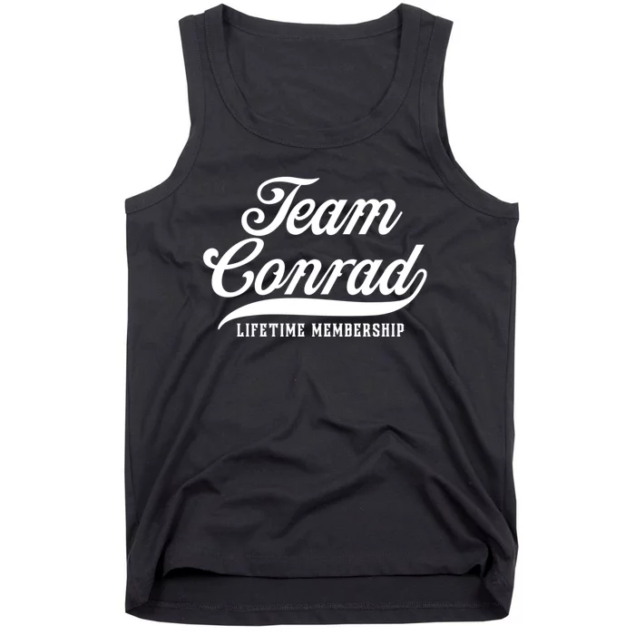 Team Conrad Lifetime Membership Family Surname Last Name Tank Top