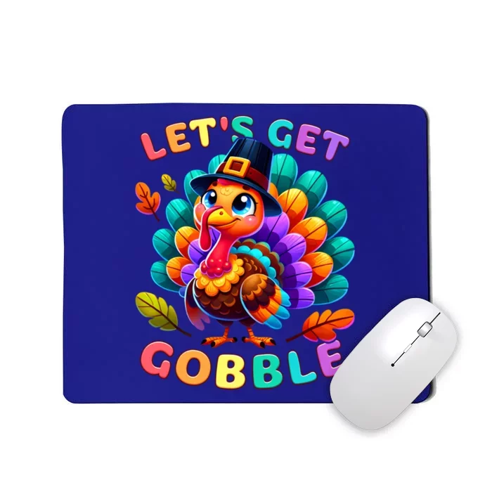 Thanksgiving Colourful Little Turkey Let S Get Gobble Cute Gift Mousepad