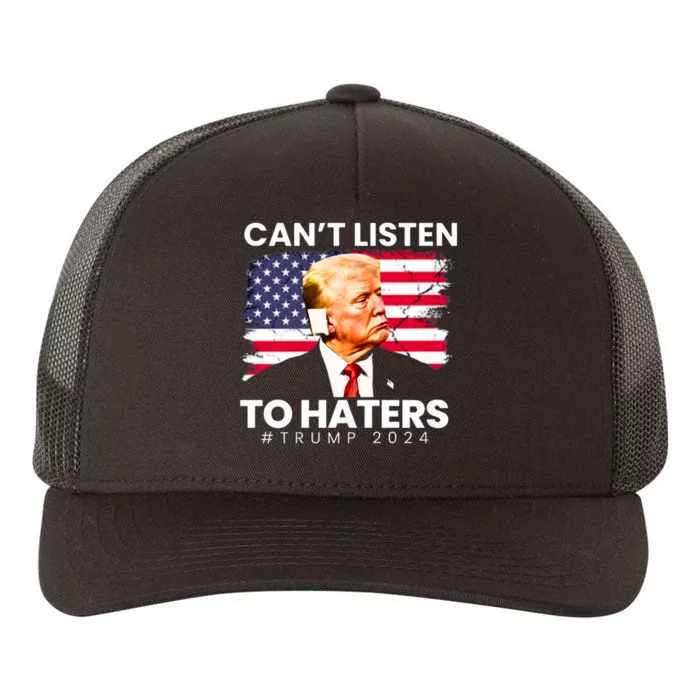 Trump Cant Listen To Haters Ear Bandage 2024 Yupoong Adult 5-Panel Trucker Hat