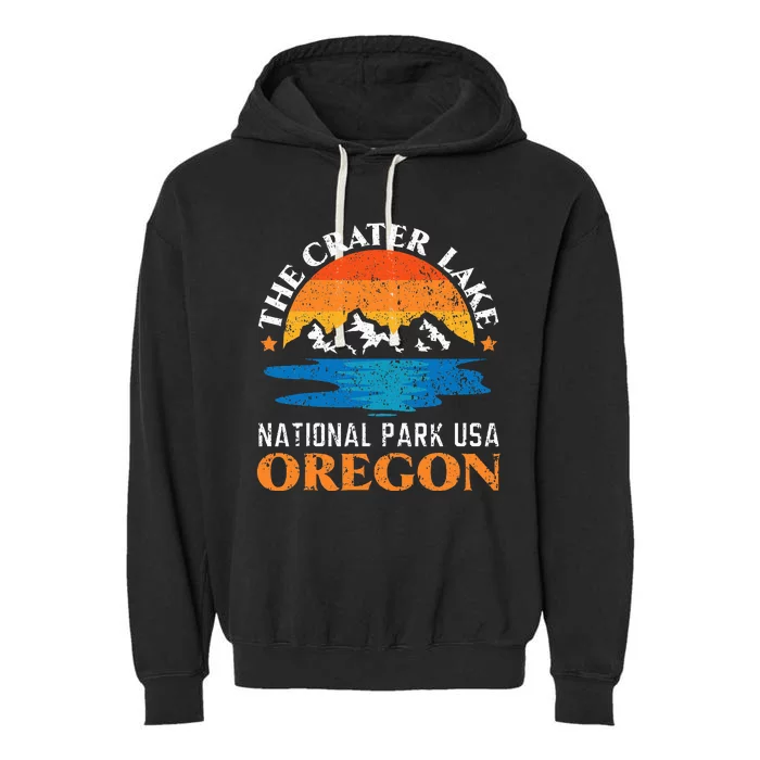 The Crater Lake National Park Usa Oregon America Garment-Dyed Fleece Hoodie