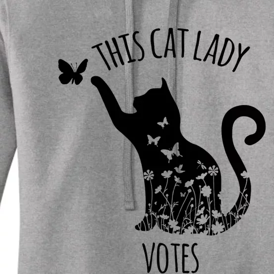 This Cat Lady Votes Ladies Is Voting Kamala Women's Pullover Hoodie