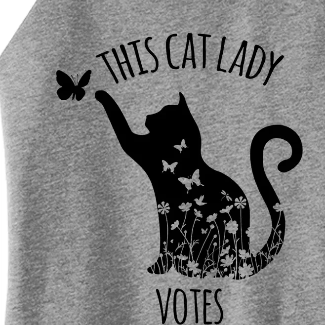 This Cat Lady Votes Ladies Is Voting Kamala Women’s Perfect Tri Rocker Tank