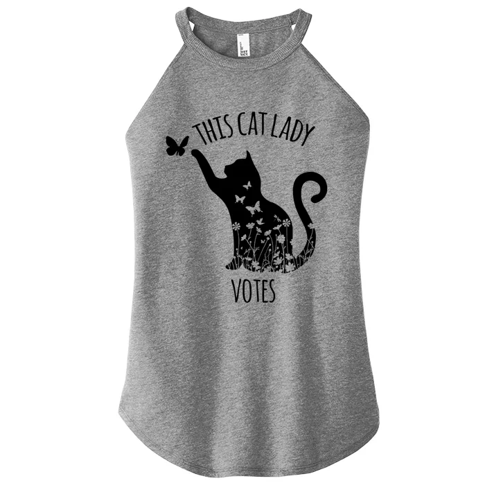 This Cat Lady Votes Ladies Is Voting Kamala Women’s Perfect Tri Rocker Tank