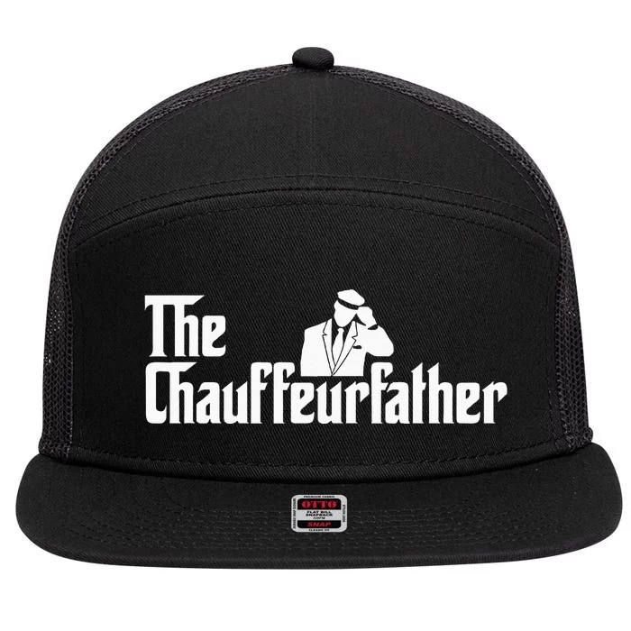 The Chauffeurfather Limousine Personal Driver Chauffeur 7 Panel Mesh Trucker Snapback Hat