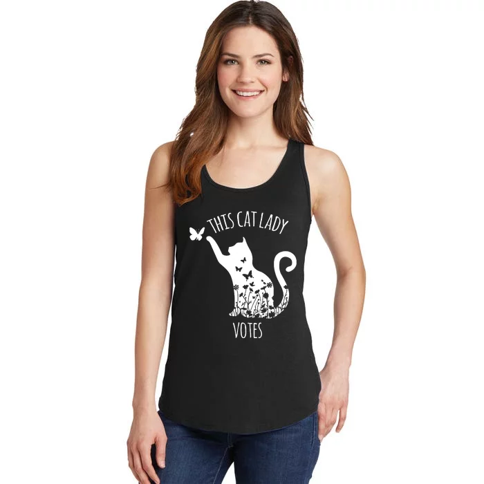 This Cat Lady Votes Ladies Is Voting Kamala Ladies Essential Tank