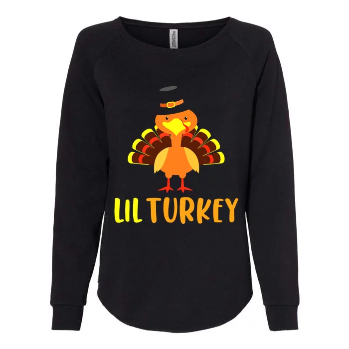 Thanksgiving Cute Lil Turkey Toddler Boys Thanksgiving Womens California Wash Sweatshirt