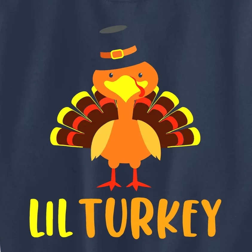 Thanksgiving Cute Lil Turkey Toddler Boys Thanksgiving Kids Sweatshirt