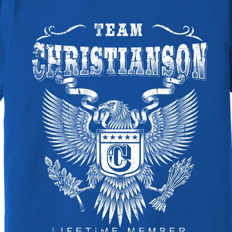 Team Christianson Lifetime Member Last Name Gift Premium T-Shirt