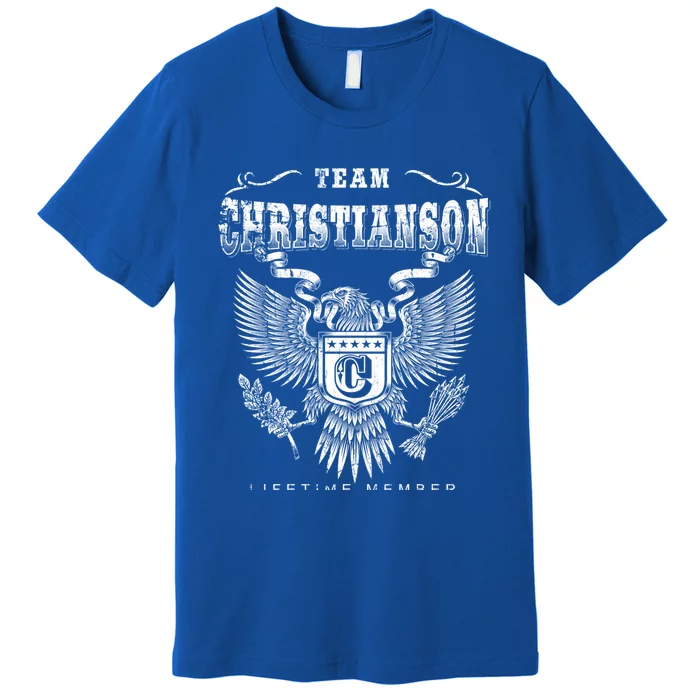 Team Christianson Lifetime Member Last Name Gift Premium T-Shirt