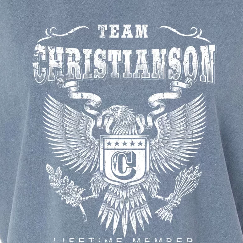 Team Christianson Lifetime Member Last Name Gift Garment-Dyed Women's Muscle Tee