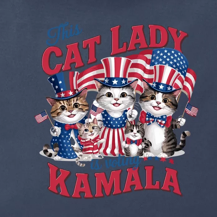 This Cat Lady Voting For Kamala Harris 2024 1st Female President Zip Tote Bag