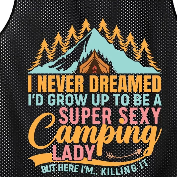 Typography Camping Lover T Mesh Reversible Basketball Jersey Tank