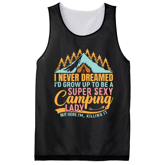 Typography Camping Lover T Mesh Reversible Basketball Jersey Tank