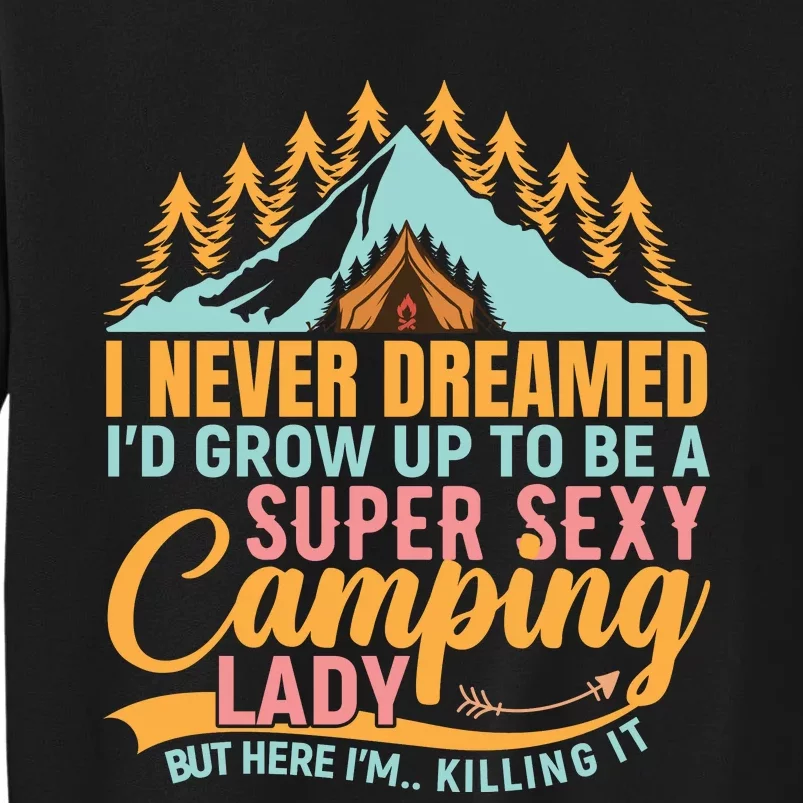 Typography Camping Lover T Tall Sweatshirt