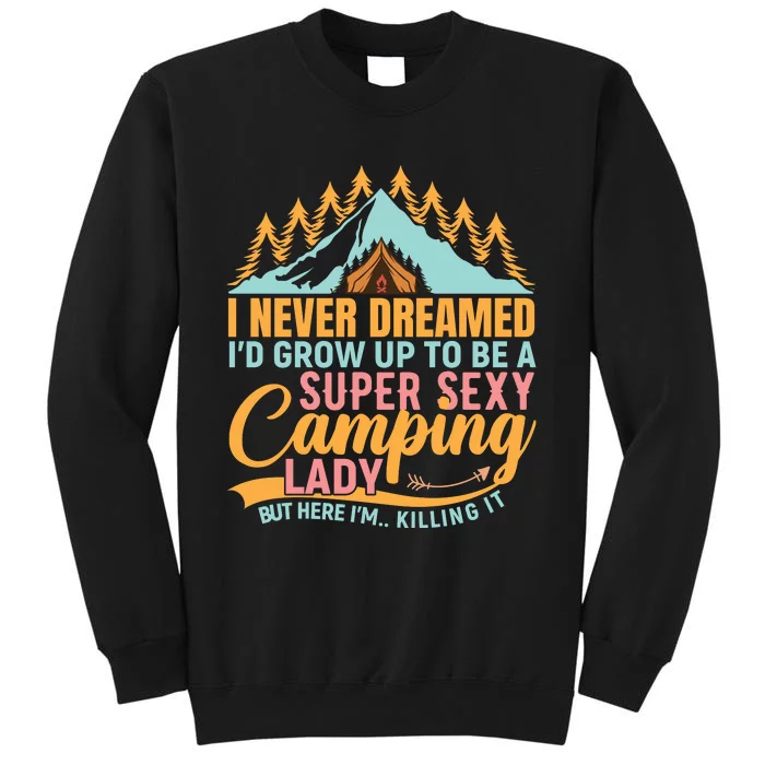 Typography Camping Lover T Tall Sweatshirt