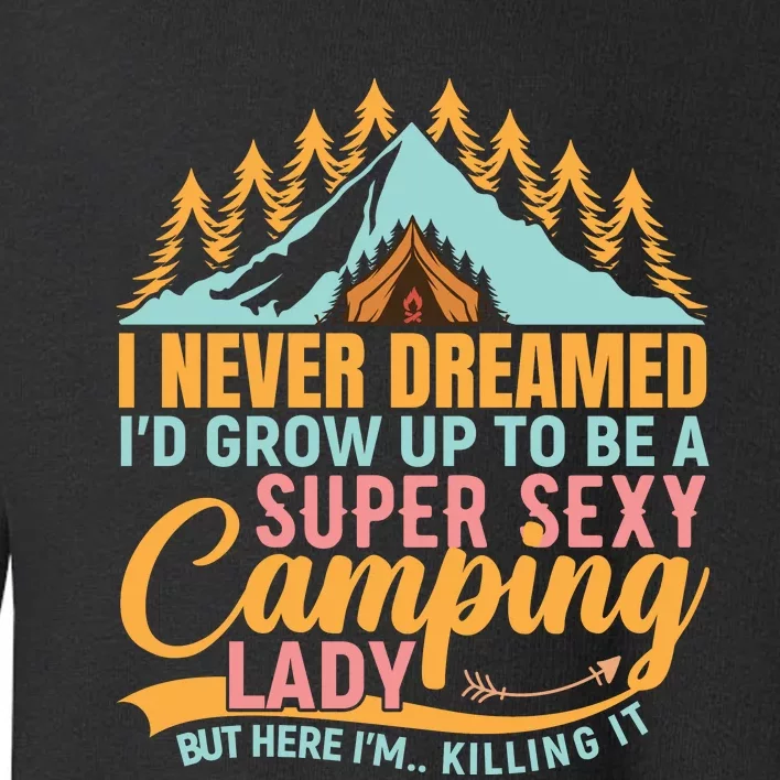 Typography Camping Lover T Toddler Sweatshirt