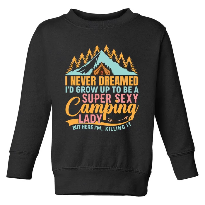 Typography Camping Lover T Toddler Sweatshirt