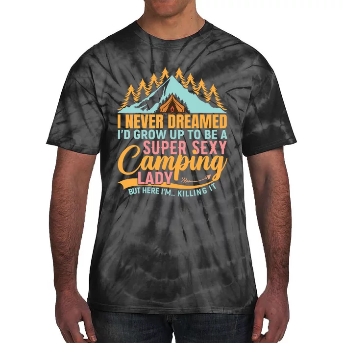 Typography Camping Lover T Tie-Dye T-Shirt