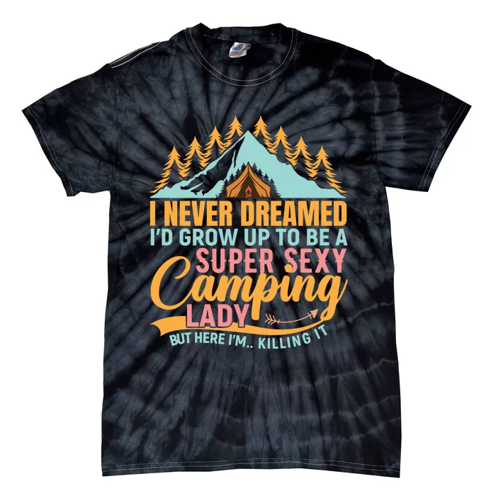 Typography Camping Lover T Tie-Dye T-Shirt