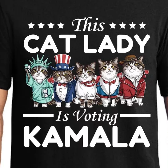 This Cat Lady Voting For Kamala Harris 2024 1st Female President Pajama Set