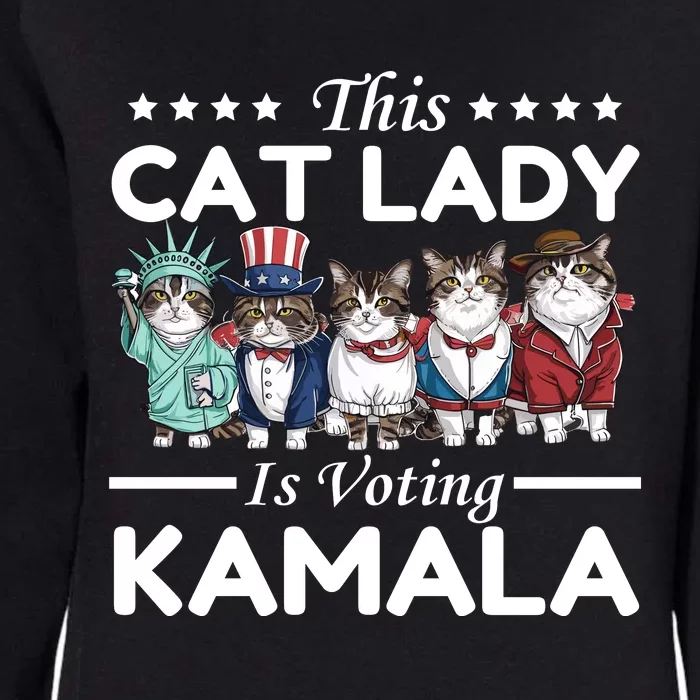 This Cat Lady Voting For Kamala Harris 2024 1st Female President Womens California Wash Sweatshirt