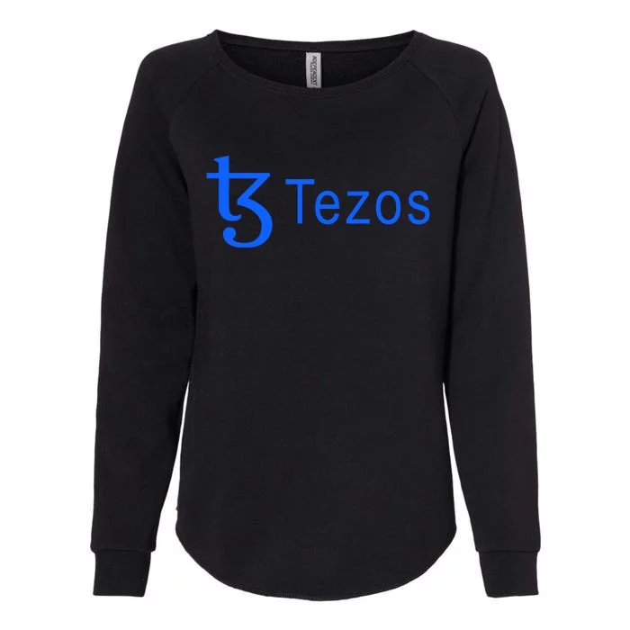 Tezos Cryptocurrency Logo Womens California Wash Sweatshirt