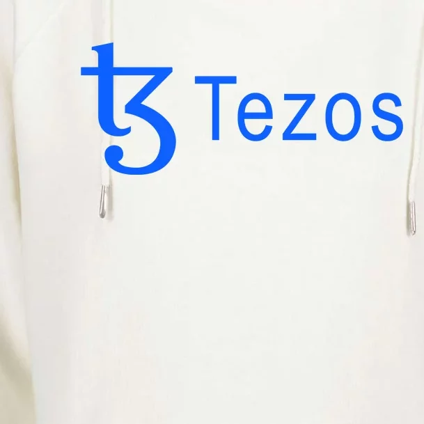 Tezos Cryptocurrency Logo Womens Funnel Neck Pullover Hood