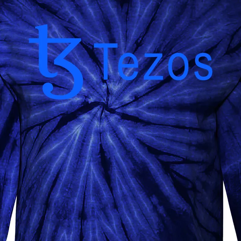 Tezos Cryptocurrency Logo Tie-Dye Long Sleeve Shirt