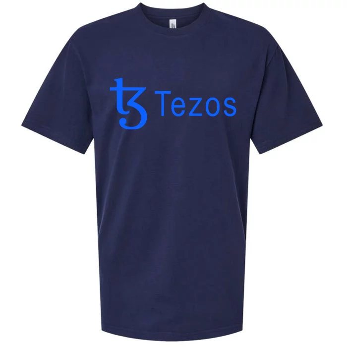 Tezos Cryptocurrency Logo Sueded Cloud Jersey T-Shirt