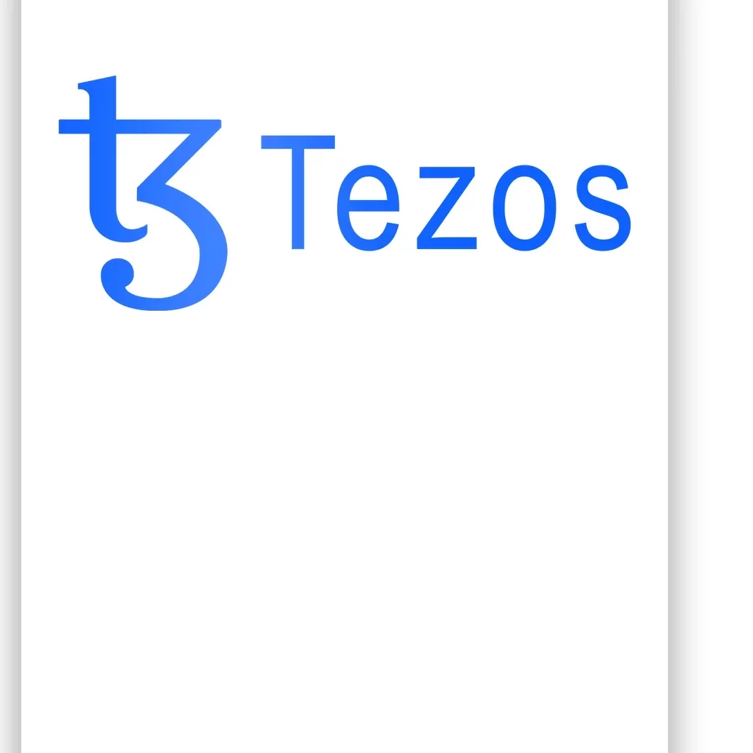 Tezos Cryptocurrency Logo Poster