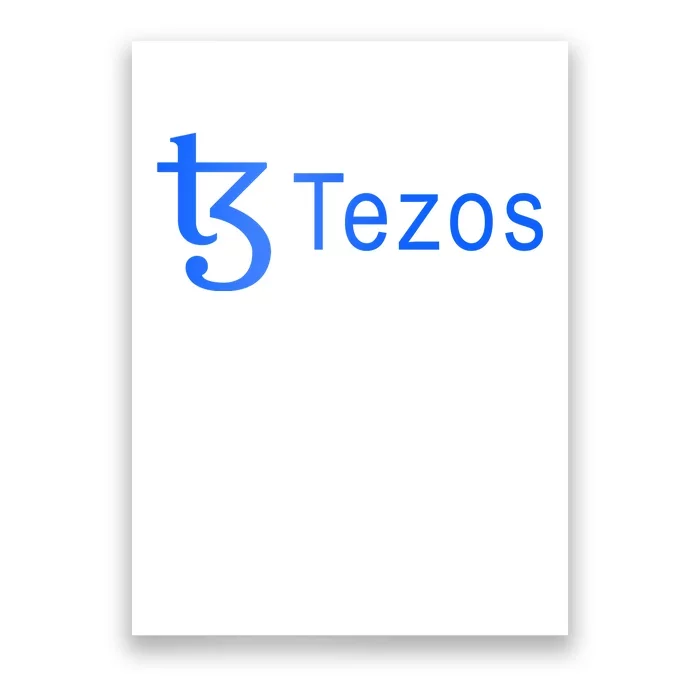 Tezos Cryptocurrency Logo Poster