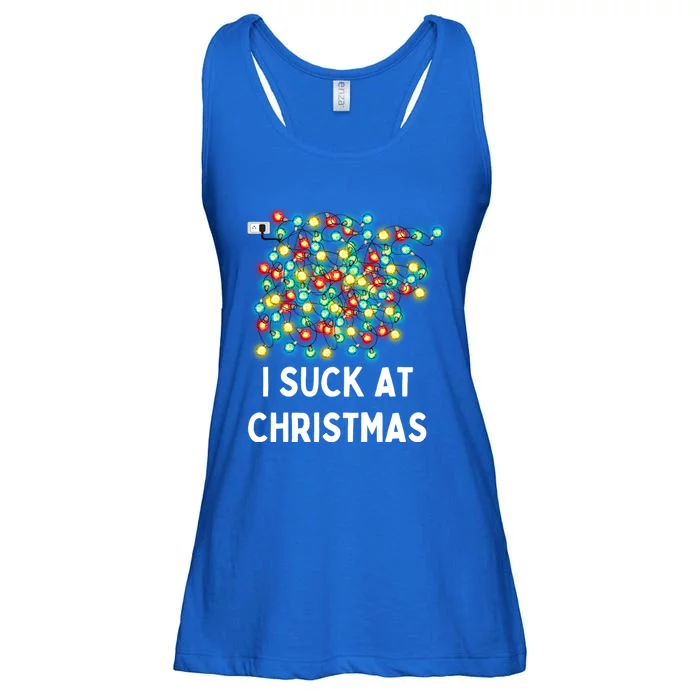 Tangled Christmas Lights I Suck At Christmas Funny Movies Cool Gift Ladies Essential Flowy Tank