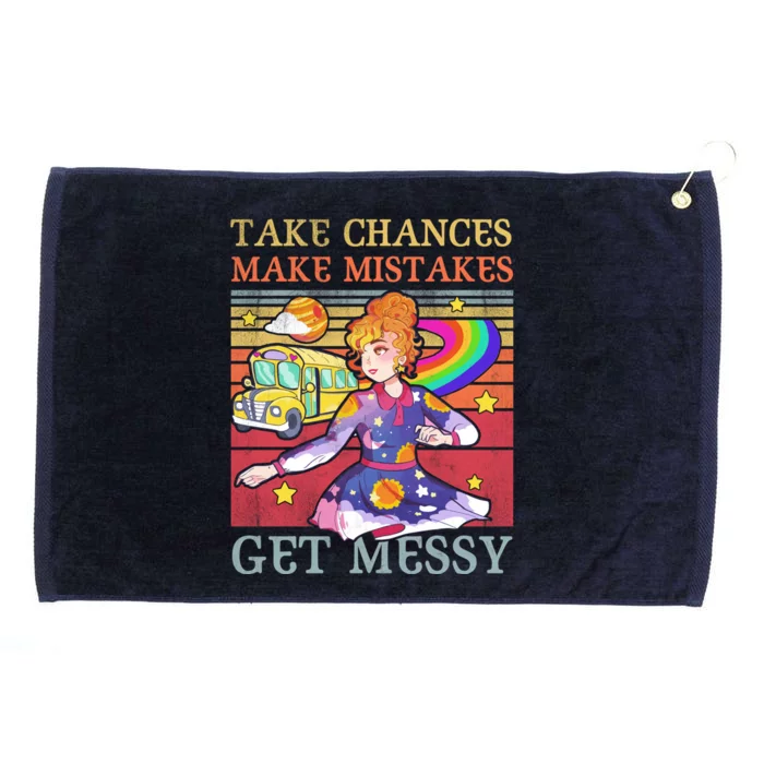 Take Chances Make Mistakes Get Messy Vintage Gift Grommeted Golf Towel