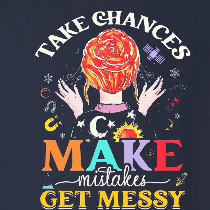 Take chances make mistakes Get Messy Science Teacher Toddler Long Sleeve Shirt