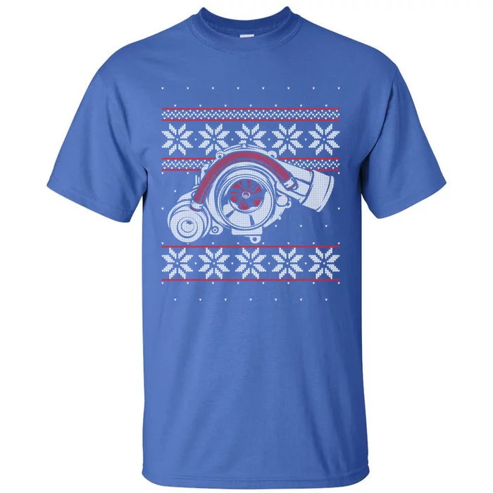 Turbo Car Mechanic Matching Ugly Christmas Racing Drifting Cool Gift Tall T-Shirt