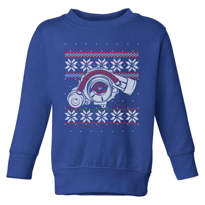 Turbo Car Mechanic Matching Ugly Christmas Racing Drifting Cool Gift Toddler Sweatshirt