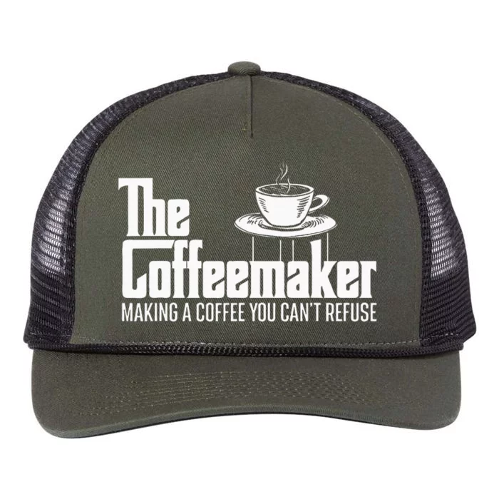 The Coffeemaker Making A Coffee You CanT Refuse Barista Retro Rope Trucker Hat Cap