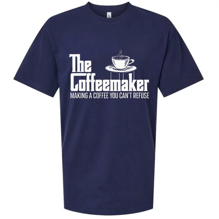 The Coffeemaker Making A Coffee You CanT Refuse Barista Sueded Cloud Jersey T-Shirt