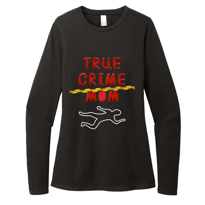 True Crime Mom Funny Podcast Lover Listener Junkie Addict Meaningful Gift Womens CVC Long Sleeve Shirt