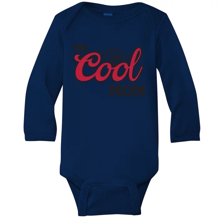 The Cool Mom Mothers Day Gift Funny Cool Mom Baby Long Sleeve Bodysuit