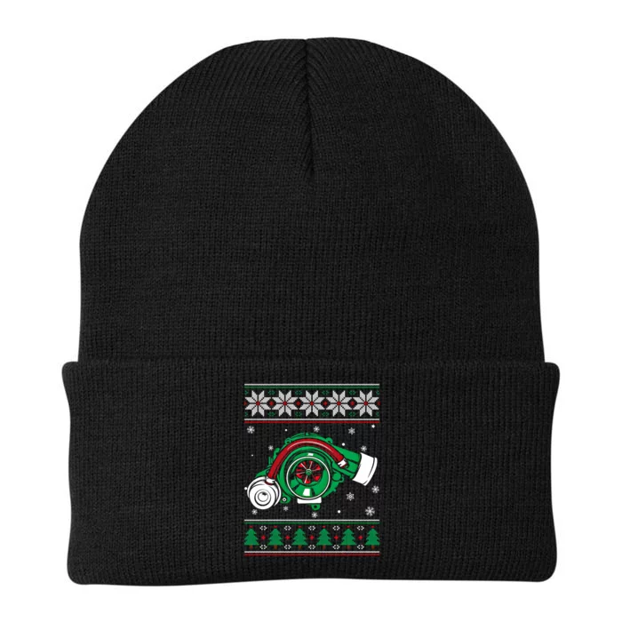 Turbo Car Mechanic Matching Ugly Christmas Racing Drifting Gift Knit Cap Winter Beanie