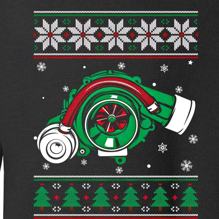 Turbo Car Mechanic Matching Ugly Christmas Racing Drifting Gift Toddler Sweatshirt