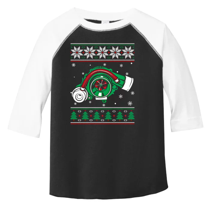 Turbo Car Mechanic Matching Ugly Christmas Racing Drifting Gift Toddler Fine Jersey T-Shirt