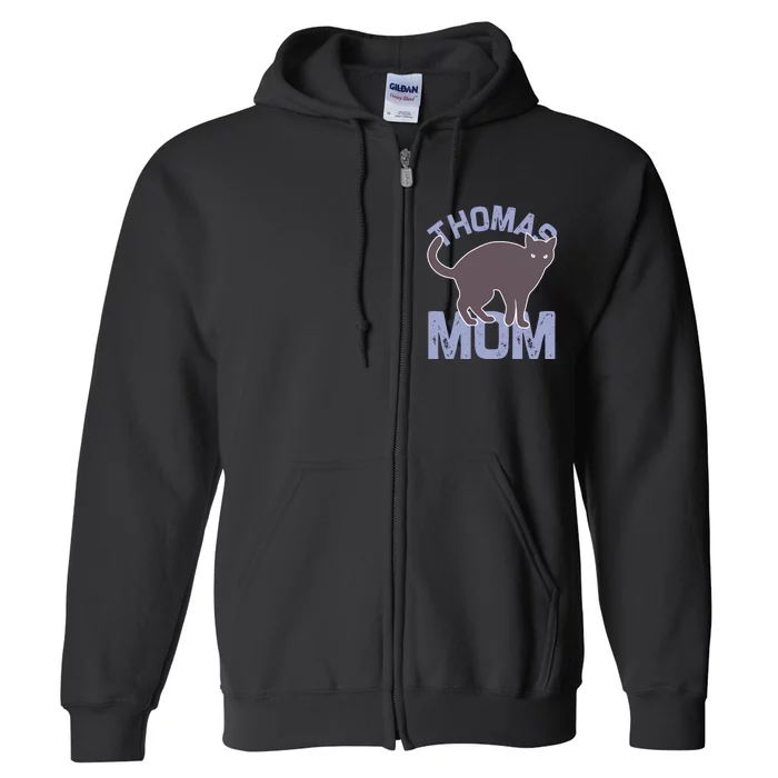 Thomas Cat Mom Full Zip Hoodie