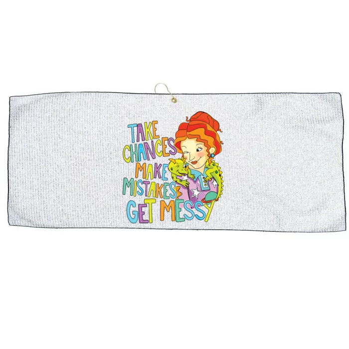 Take Chances Make Mistakes Get Messy Beauty Teacher Large Microfiber Waffle Golf Towel